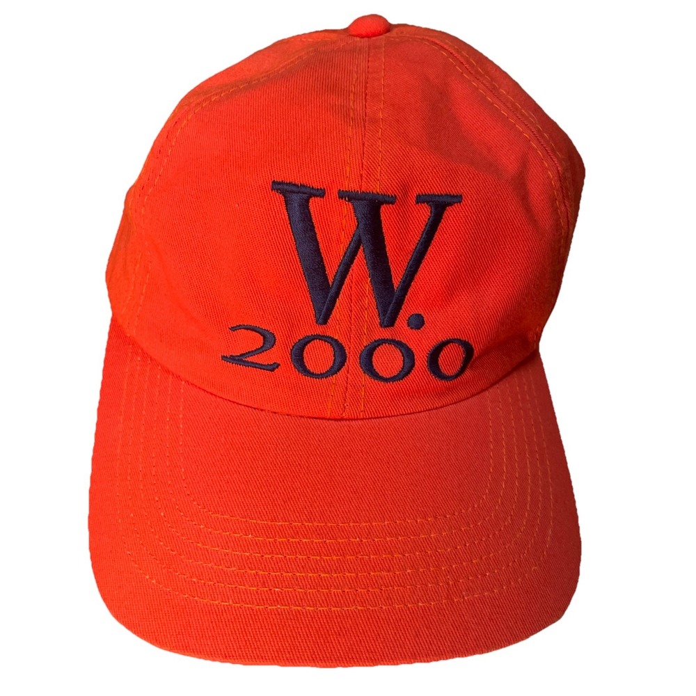 VTG W 2000 George W. Bush Strap Back Hat Baseball Cap Presidential Campaign USA